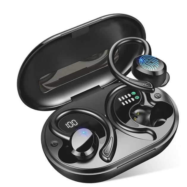 Hoey Wireless Earbuds, Bluetooth 5.1 Headphones with Mic, IP7 Waterproof Ear Hooks