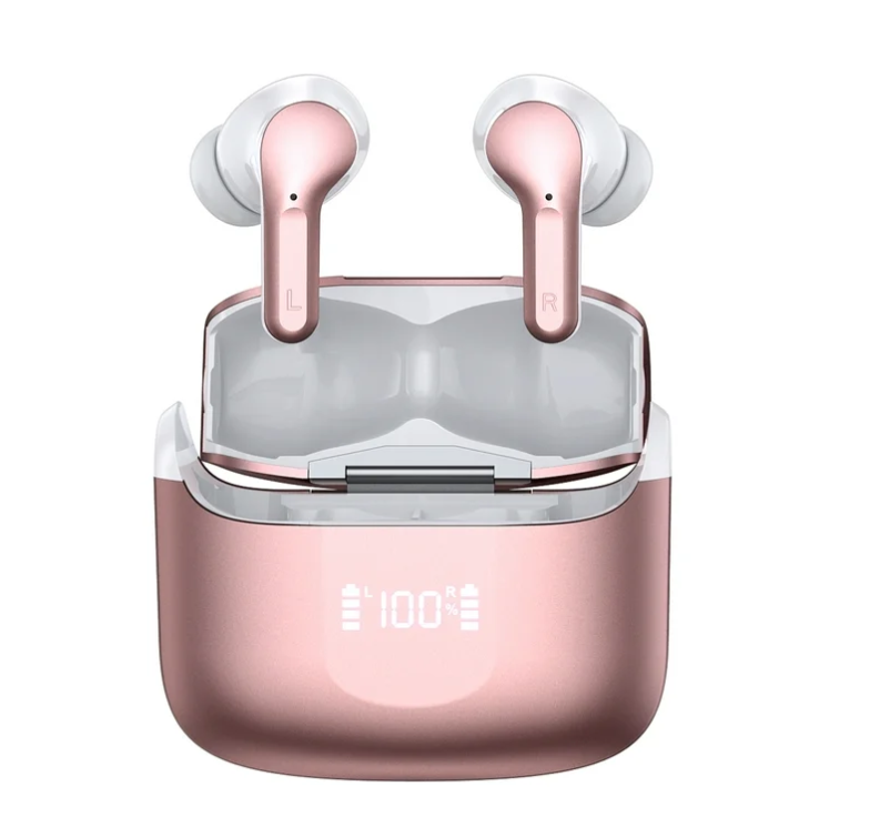 2024 Bluetooth Headphones 5.3 Stereo Bass Earphones Noise Cancelling Ear Buds