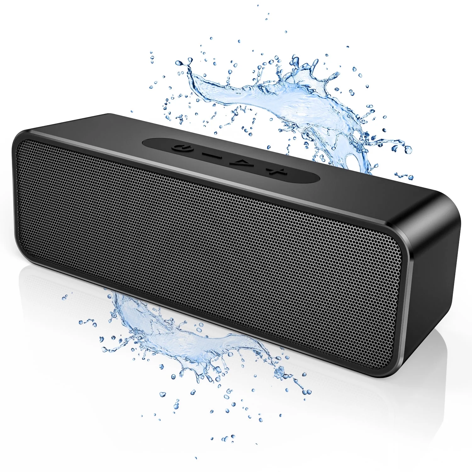 Portable Bluetooth Speaker, Wireless Speaker with Loud Stereo Deep Bass Sound,